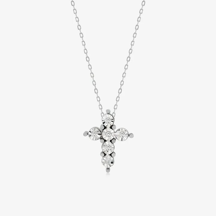 JCarat Diamond Cross Pendant Necklace