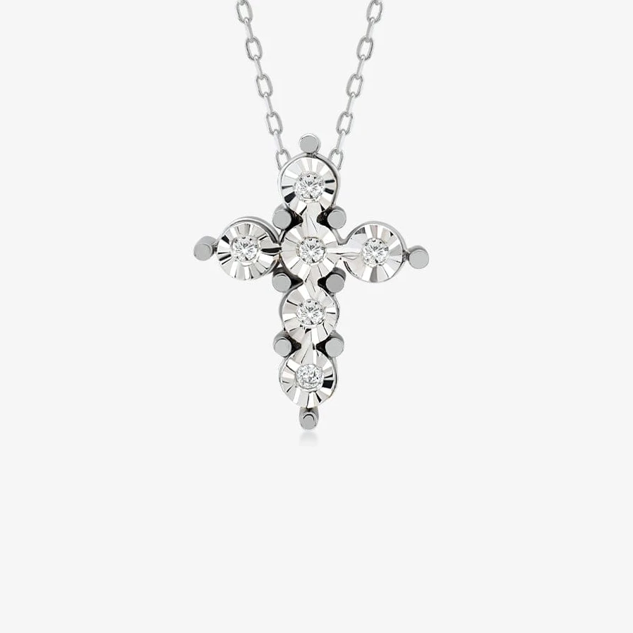 JCarat Diamond Cross Pendant Necklace