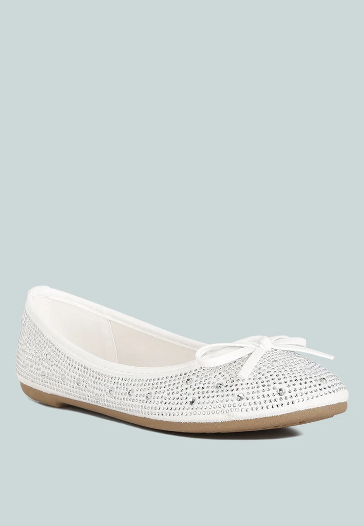 London Rag Hosana Rhinestones And Stud Embellished Ballet Flats