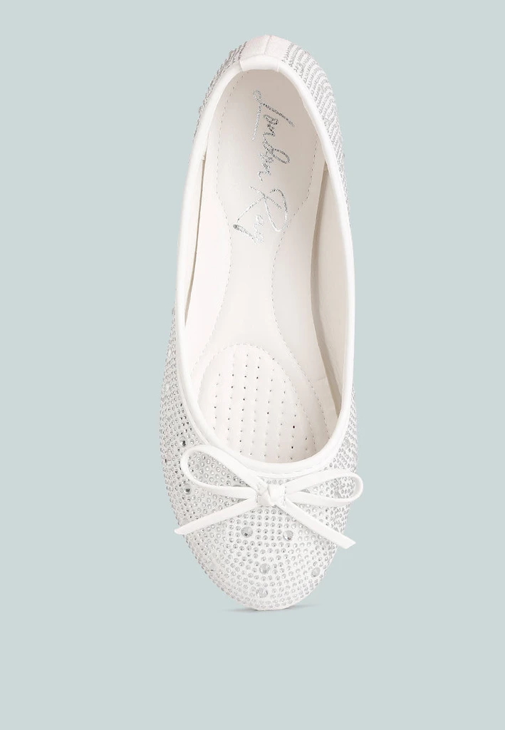 London Rag Hosana Rhinestones And Stud Embellished Ballet Flats
