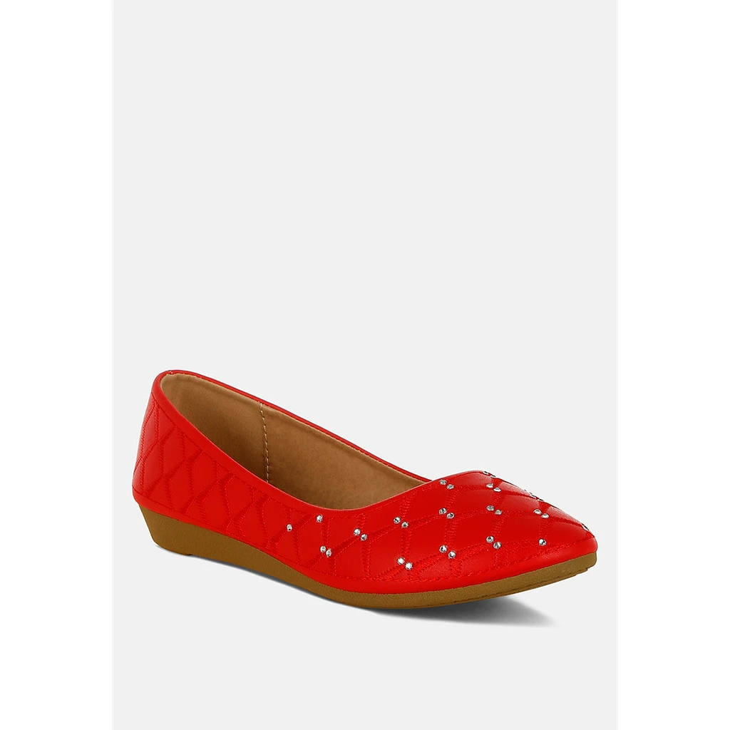 London Rag Gia Rhinestone Embellished Women's Ballerinas