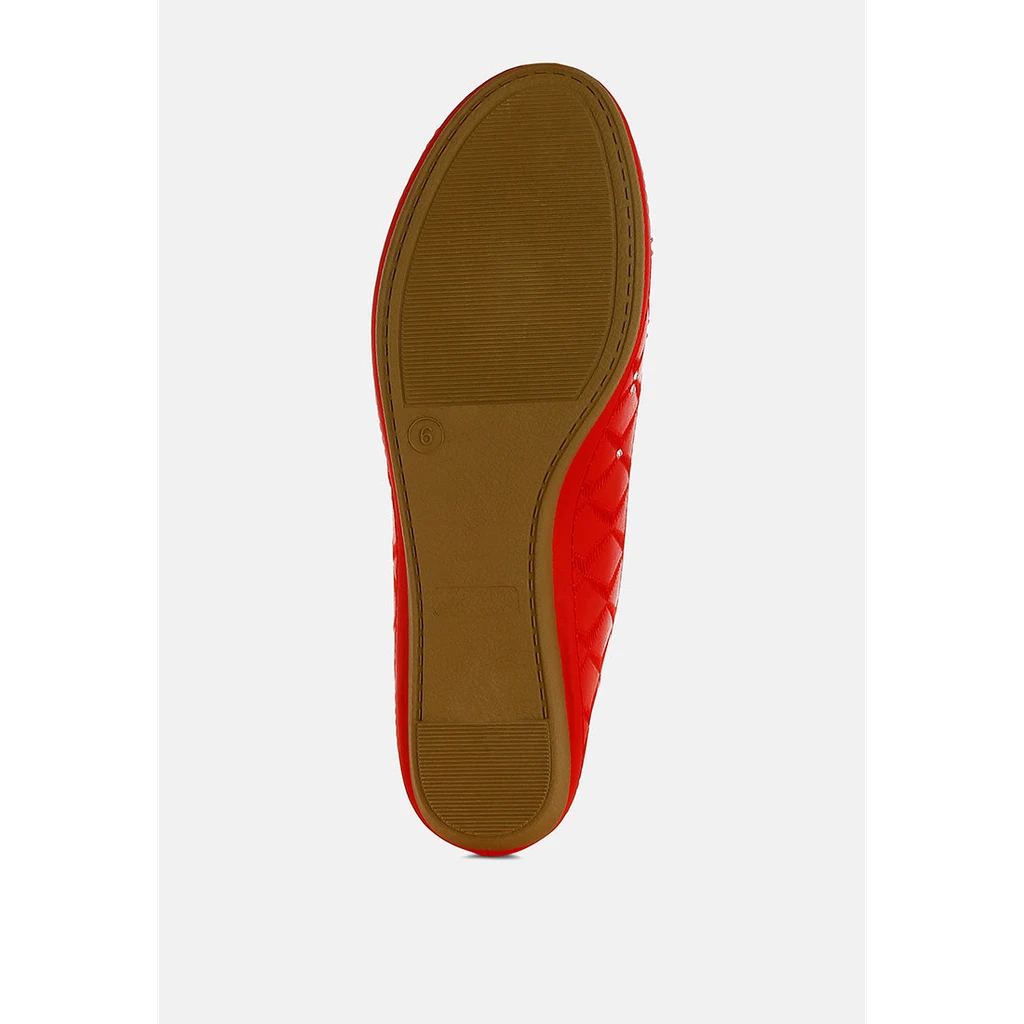 London Rag Gia Rhinestone Embellished Women's Ballerinas
