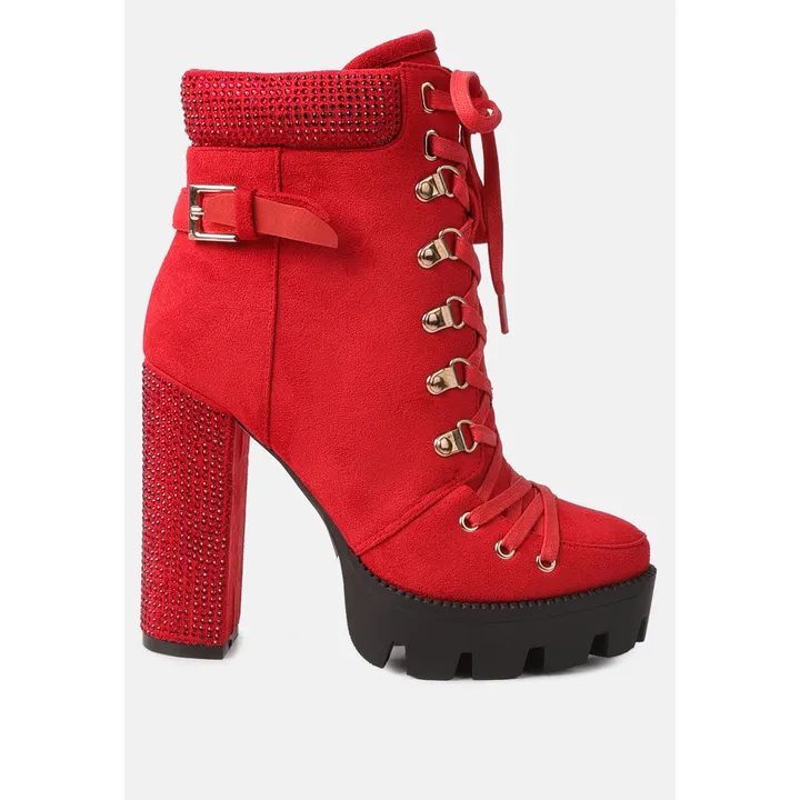 London Rag Birch Block Heeled Ankle Boots