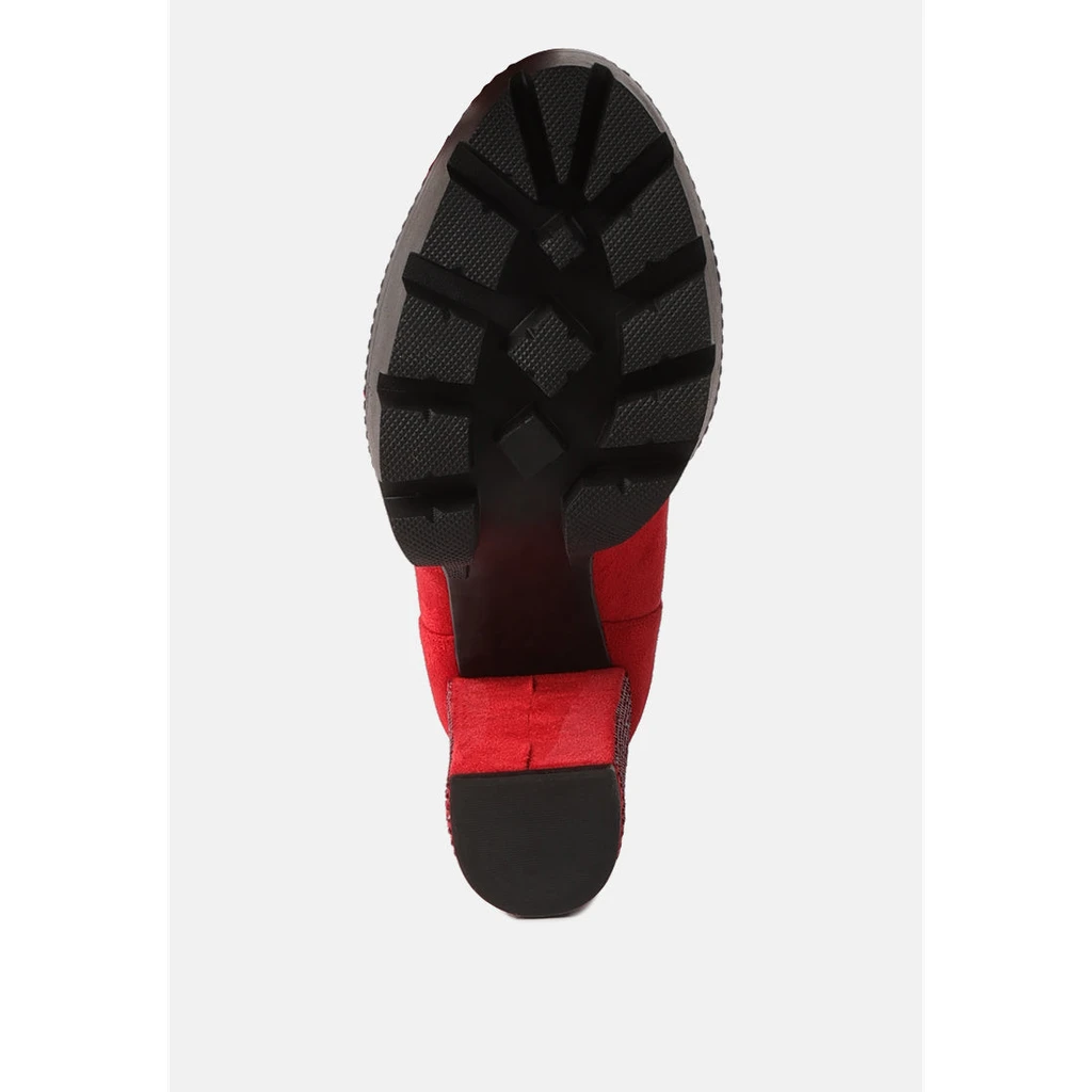 London Rag Birch Block Heeled Ankle Boots
