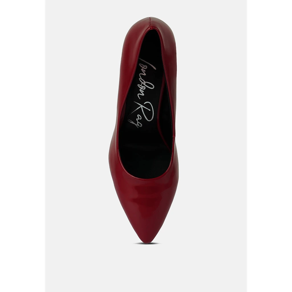 London Rag Cuddles Patent Faux Leather Platform Stiletto Pumps