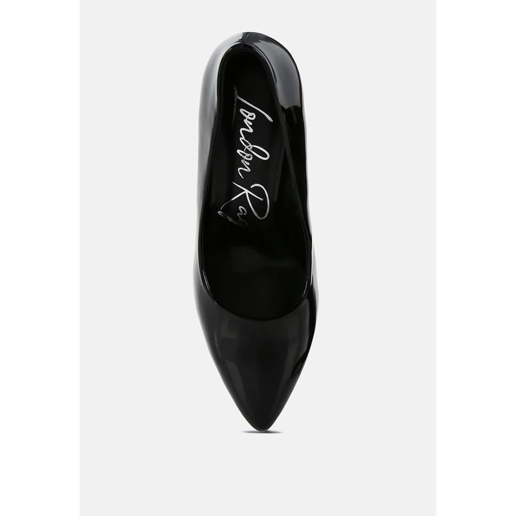 London Rag Cuddles Patent Faux Leather Platform Stiletto Pumps