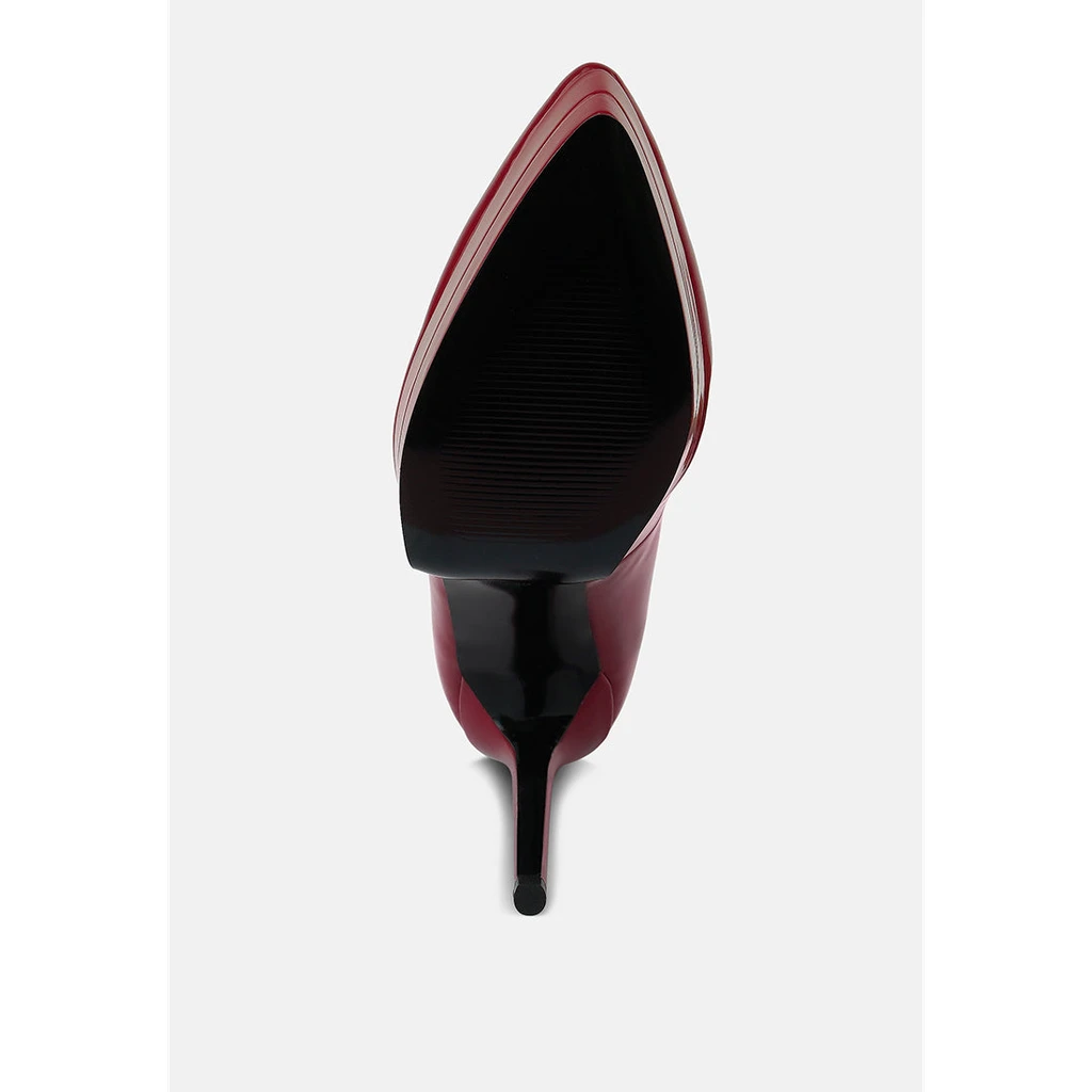 London Rag Cuddles Patent Faux Leather Platform Stiletto Pumps