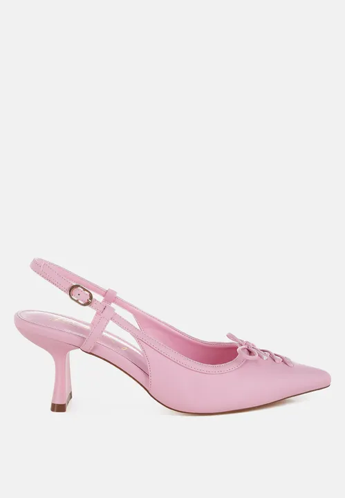 London Rag Kitten Heel Pointy Slingbacks