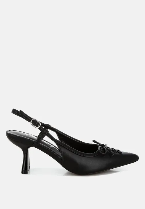 London Rag Kitten Heel Pointy Slingbacks
