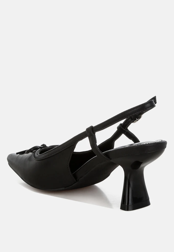 London Rag Kitten Heel Pointy Slingbacks