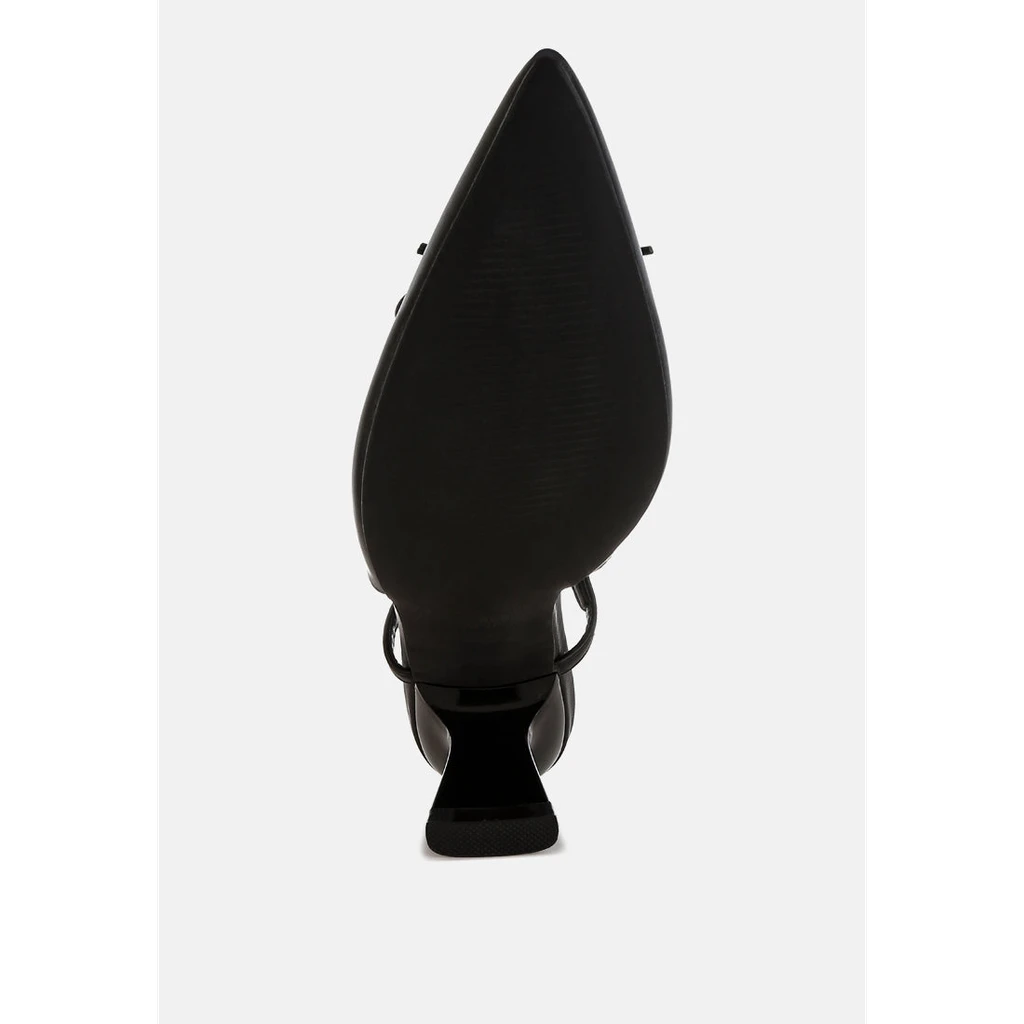 London Rag Kitten Heel Pointy Slingbacks