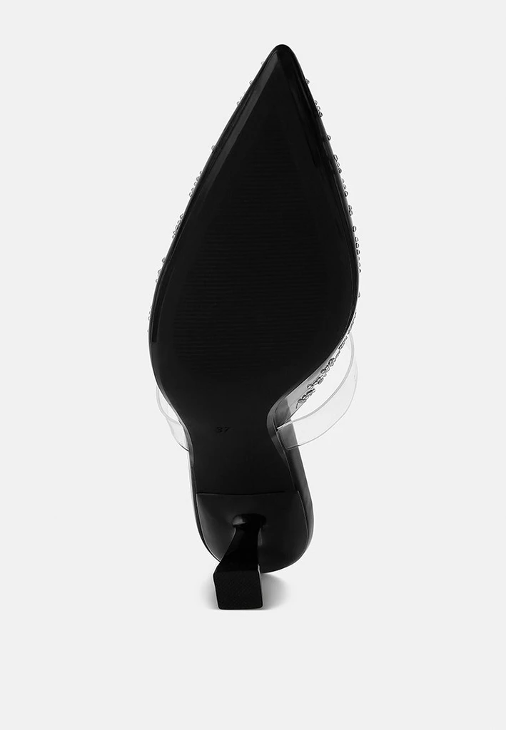 London Rag Holin Pointed Toe Kitten Heels