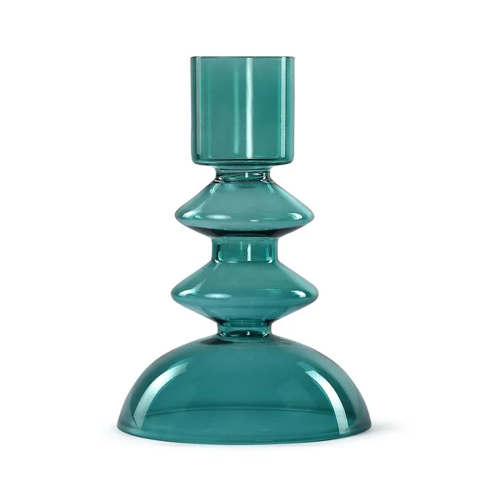 Casa Amarosa Retro Glass Candle Stick Holder