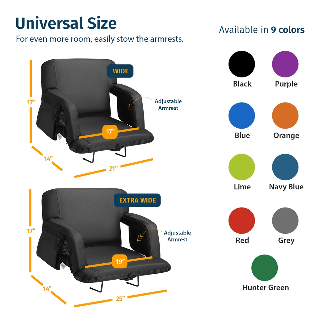 Alpcour Reclining Stadium Seat – Heated + Massage