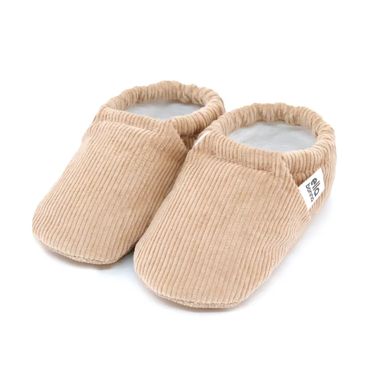 Ella Bonna Organic Cotton Corduroy Home Nursery Moccasin Shoes