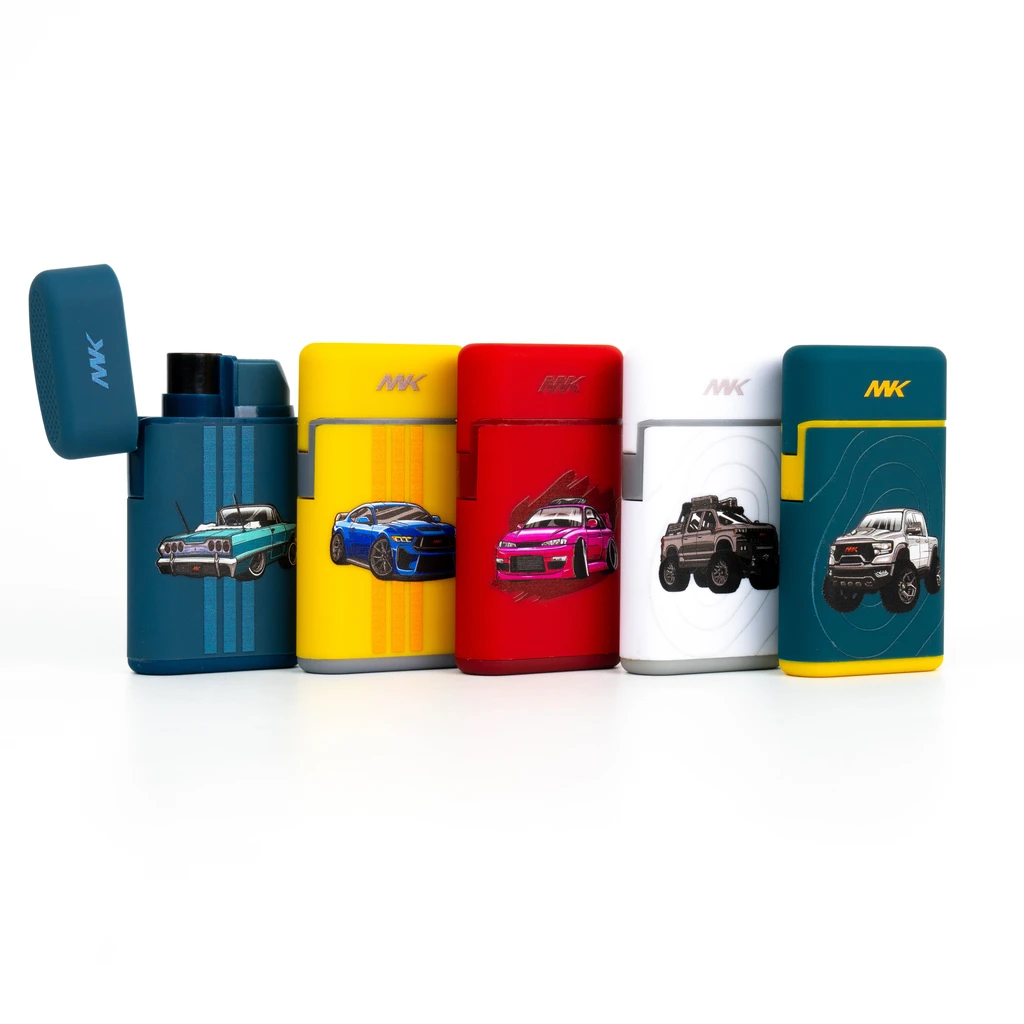 MK Lighter Windproof Torch Flame Lighter – Stylish Chibi Vehicle Design