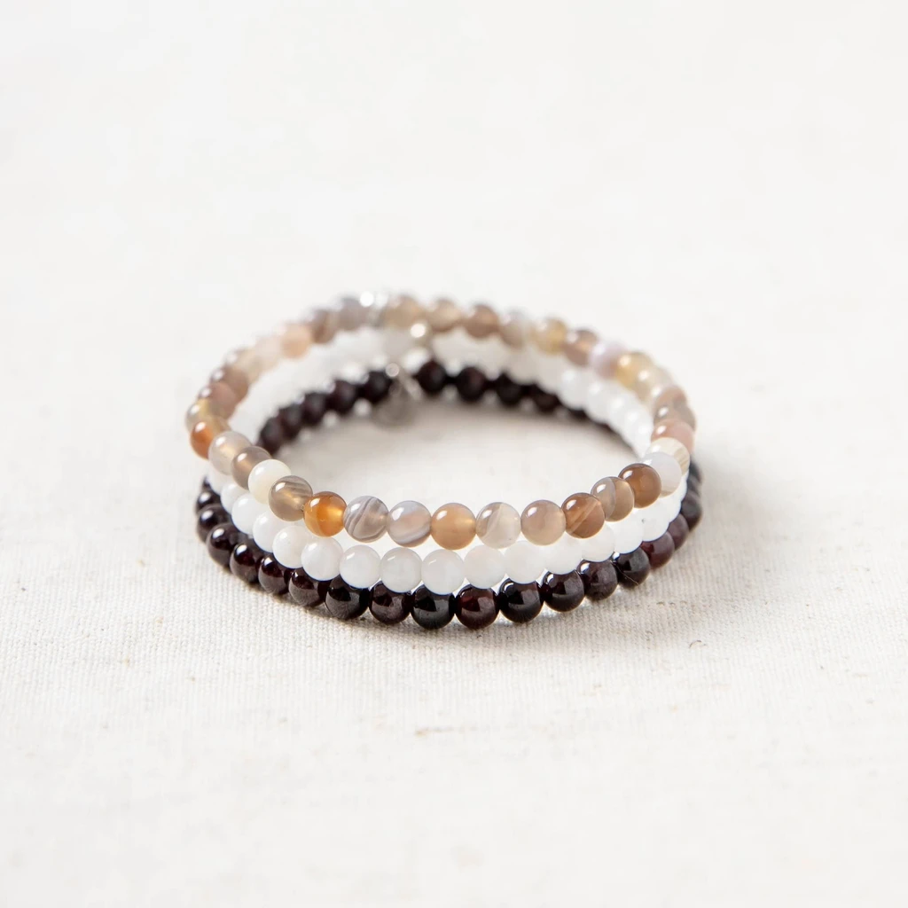 Tiny Rituals Positivity & Intuition Gemstone Bracelet Pack