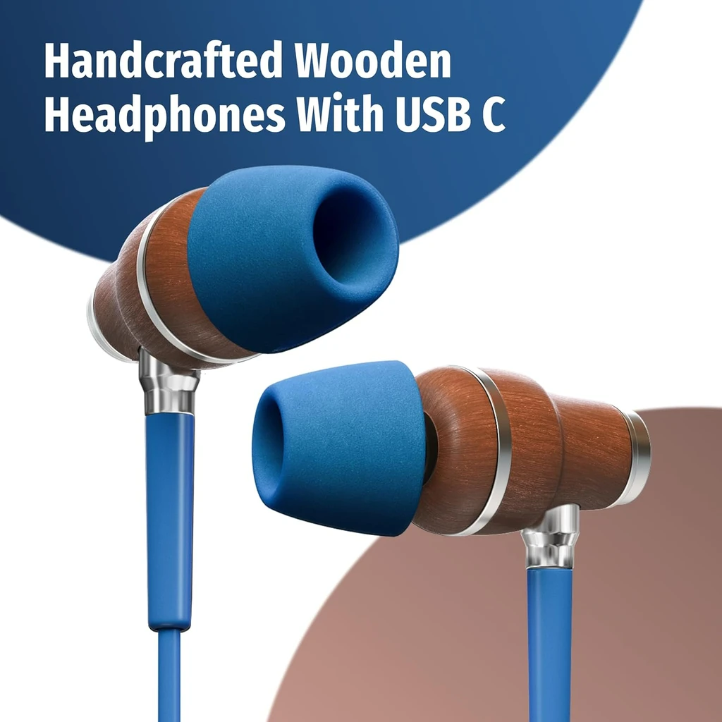 Symphonized USB C Headphones With Microphone - Earbuds Wired