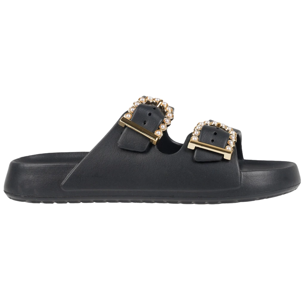 TRAKK Comfortable Double Buckle Beach Slides, Everyday Women's Slide Sandals