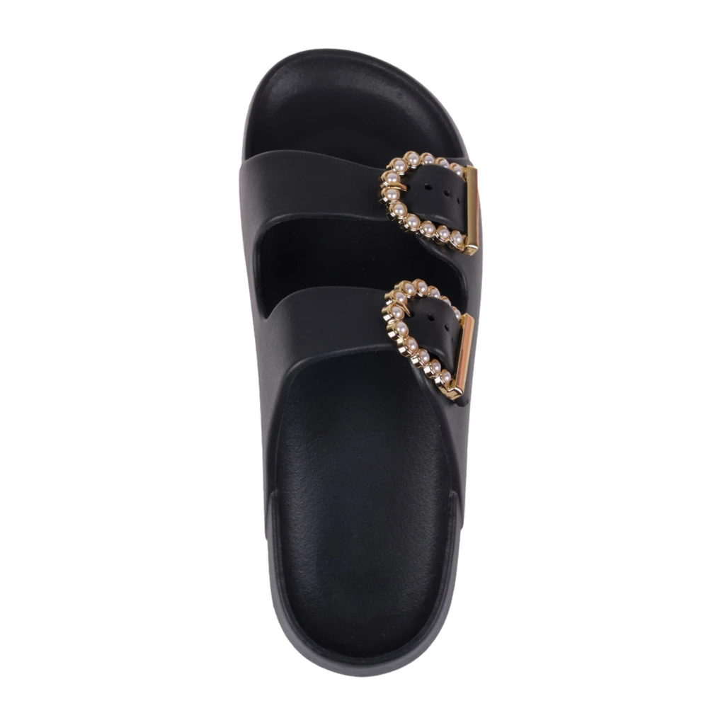 TRAKK Comfortable Double Buckle Beach Slides, Everyday Women's Slide Sandals