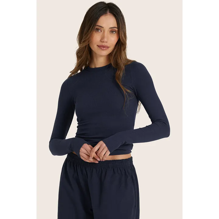 Set Active Ribbed Modal Body Long Sleeve