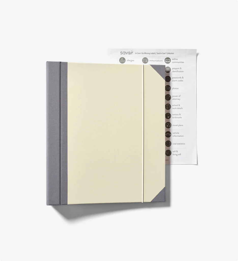 Savor In Case I Go Missing Binder