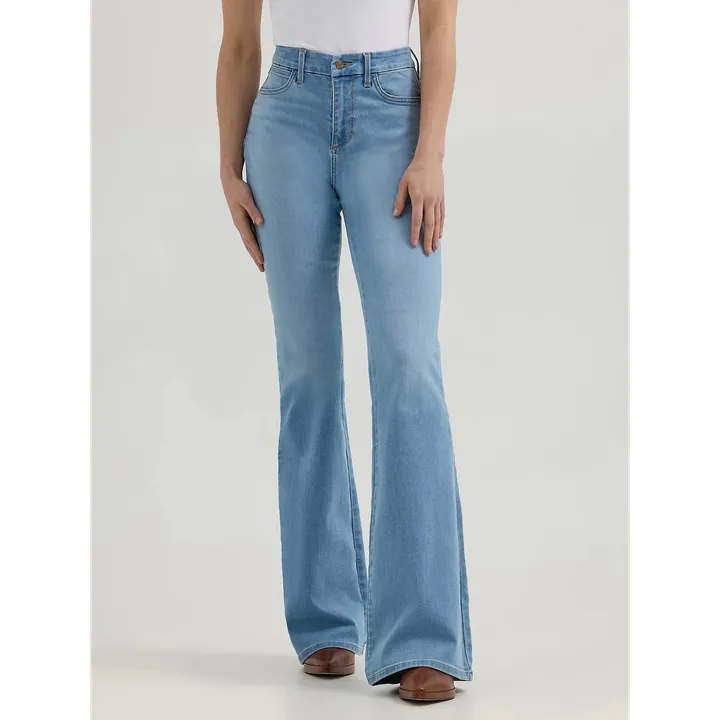 Dani Morgans Wrangler Bespoke Harmony Light Wash High-Rise Flare Jean - Inseam 32