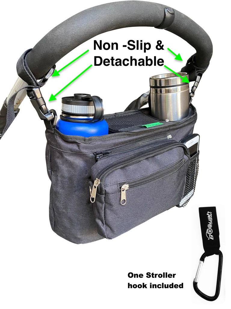 Booyah Strollers Detachable Insulated Stroller Organizer with Cup Holder