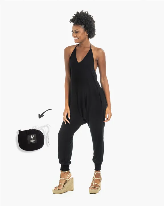Buddha Pants Solid Harem Jumpsuit