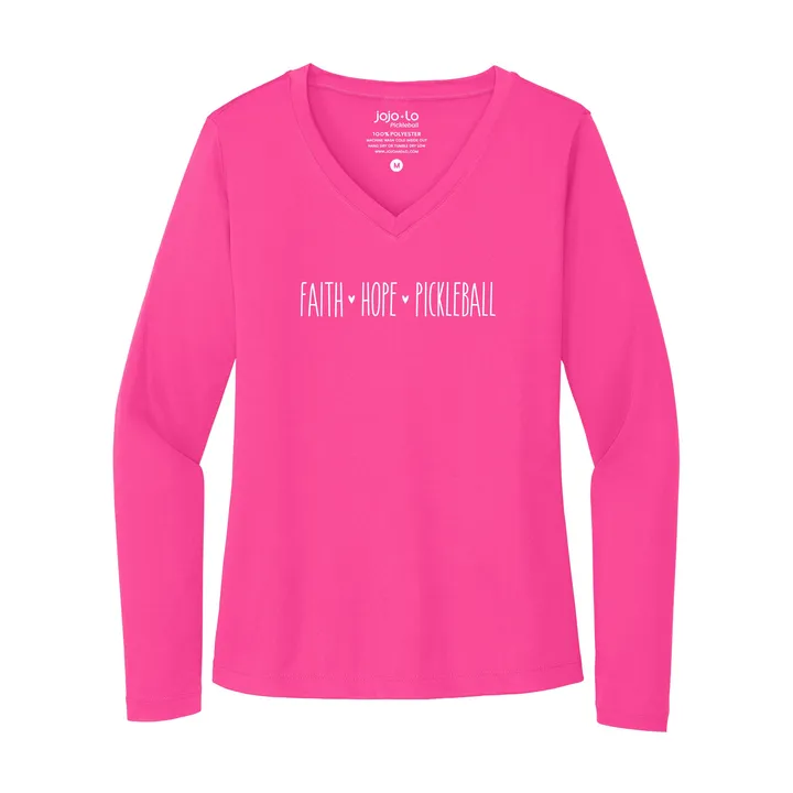 PickleballBella Hope Pickleball Long Sleeve Performance Shirt