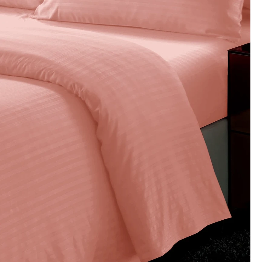 Noble House 6 Piece Full Sheet Set in Blush Dobby Stripe