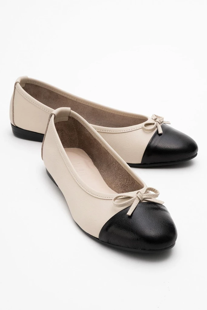 Forever & Always Shoes Jens - Toe Cap Leather Ballet Flats (Women)