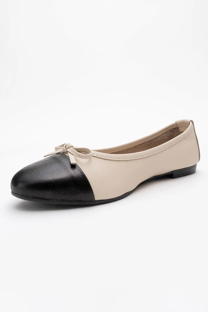 Forever & Always Shoes Jens - Toe Cap Leather Ballet Flats (Women)