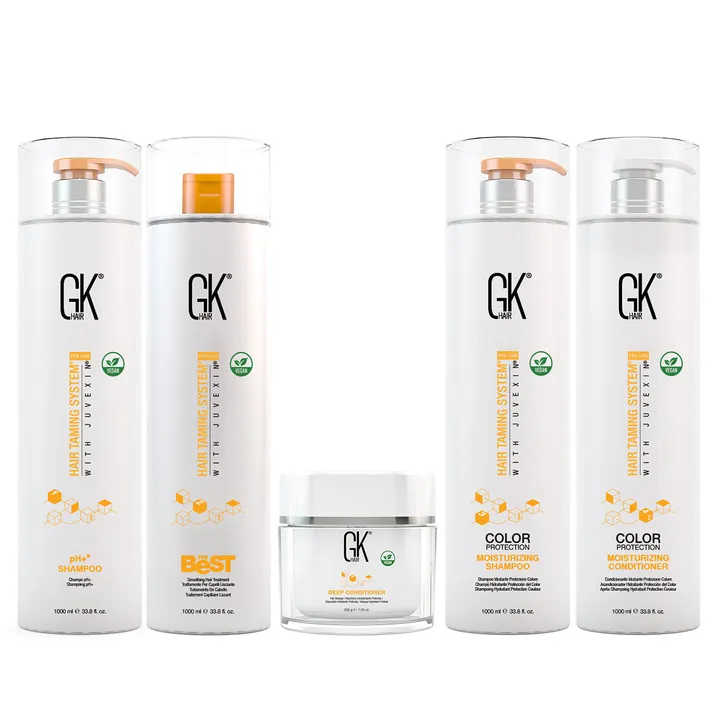 GK Hair Ultimate Keratin Hair Treatment Kit for Smooth & Frizz-Free Hair