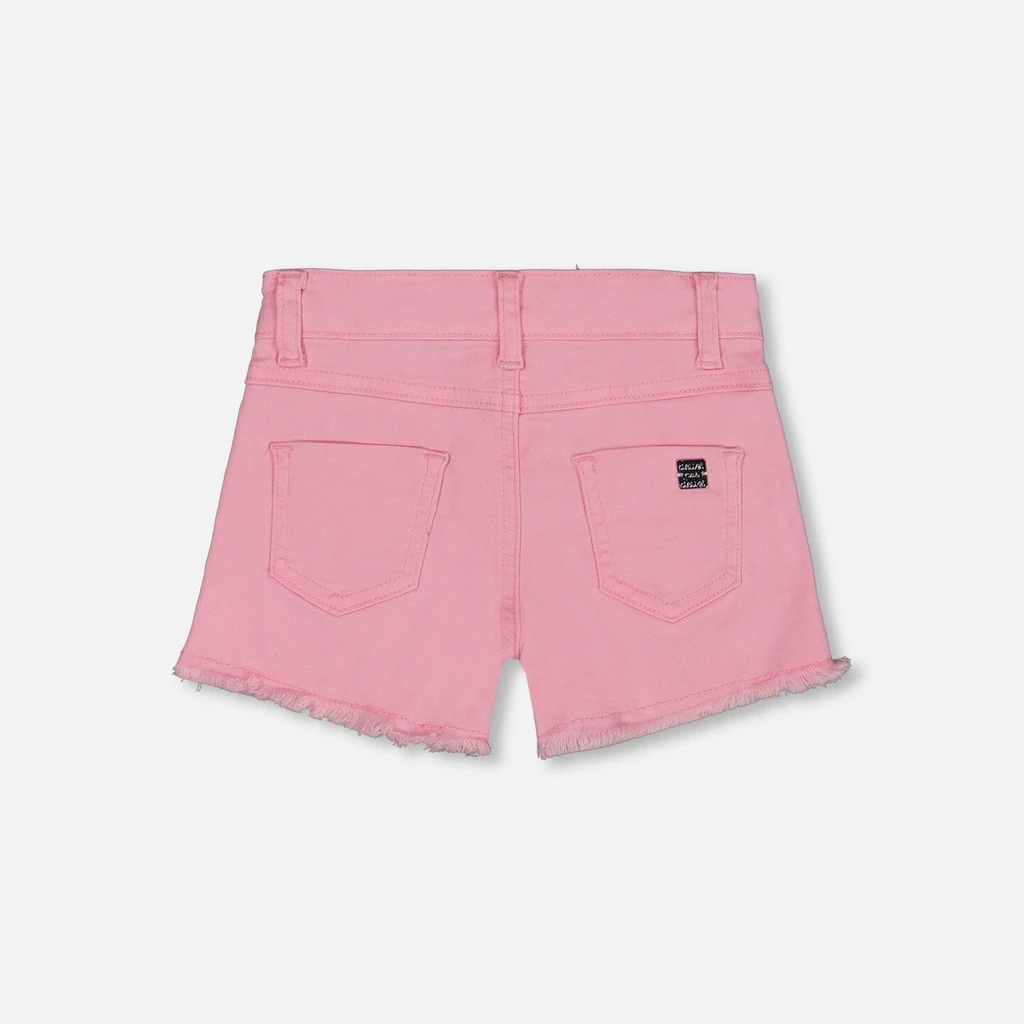 Deux par Deux Jean Short With Embroidery