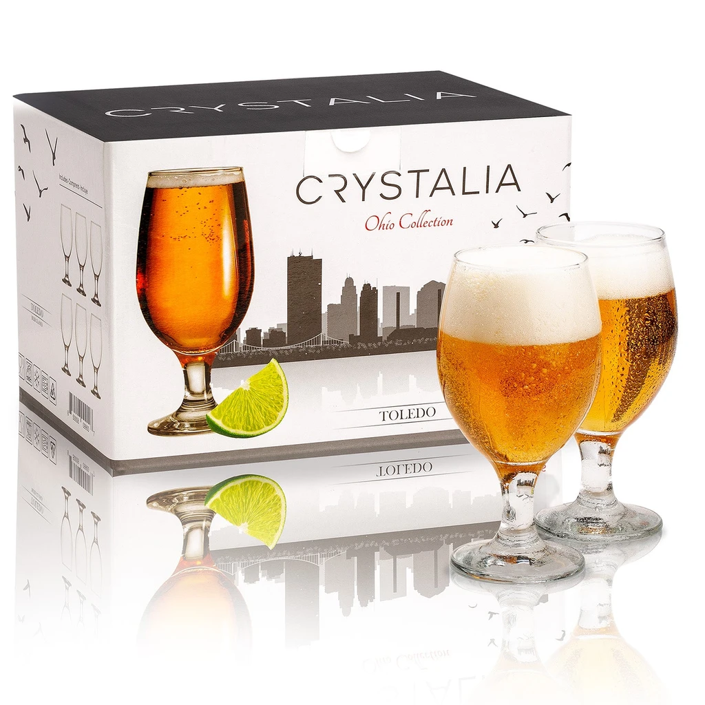 Crystalia Toledo Beer Glasses