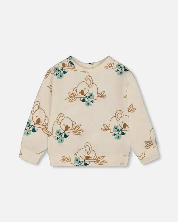 Deux par Deux Printed French Terry Sweatshirt