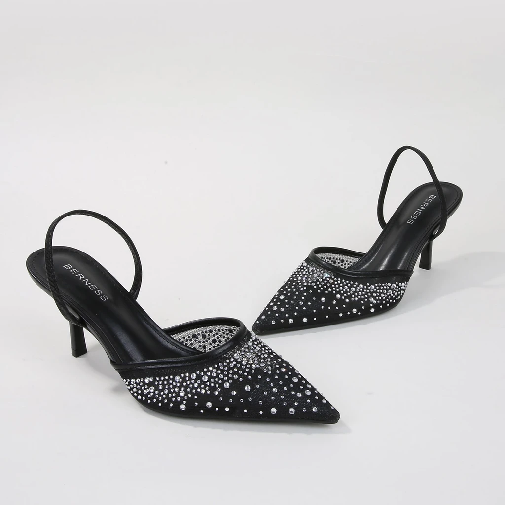 Berness Cara Rhinestone Slingback Heels