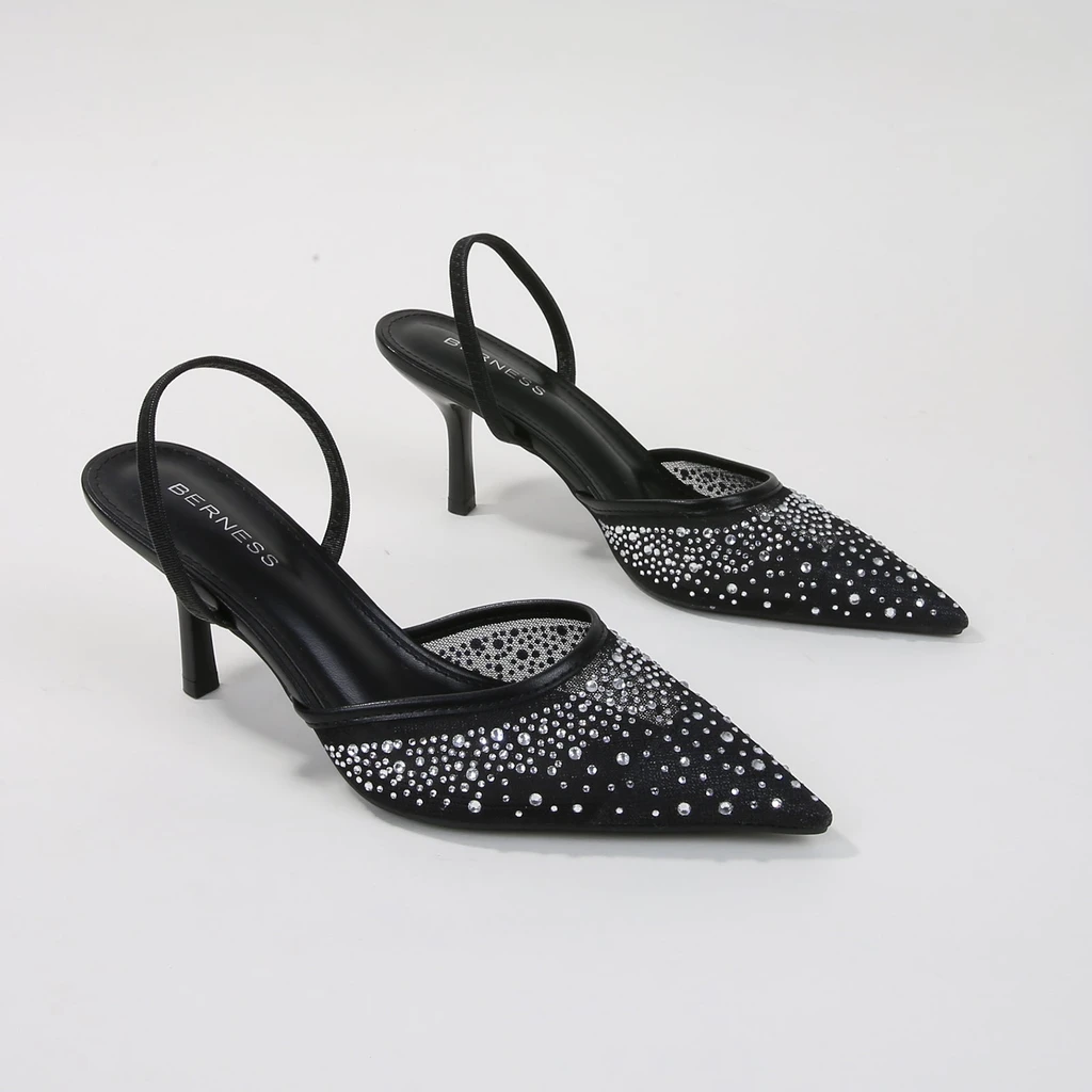 Berness Cara Rhinestone Slingback Heels