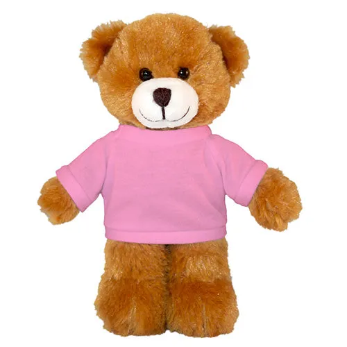 Plushland Soft Plush Mocha Teddy Bear with Tee