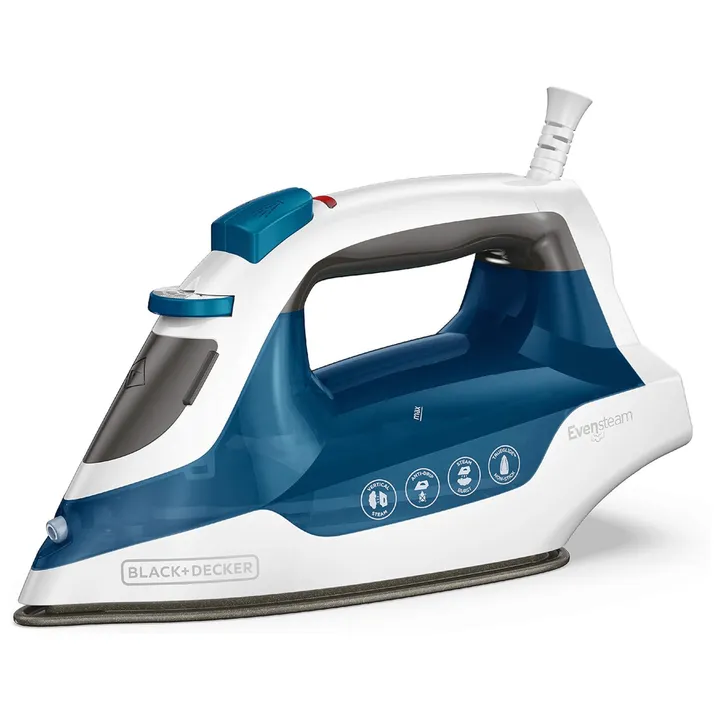 Black & Decker Easy Steam Compact Iron with EvenSteam TrueGlide Non-Stick Soleplate