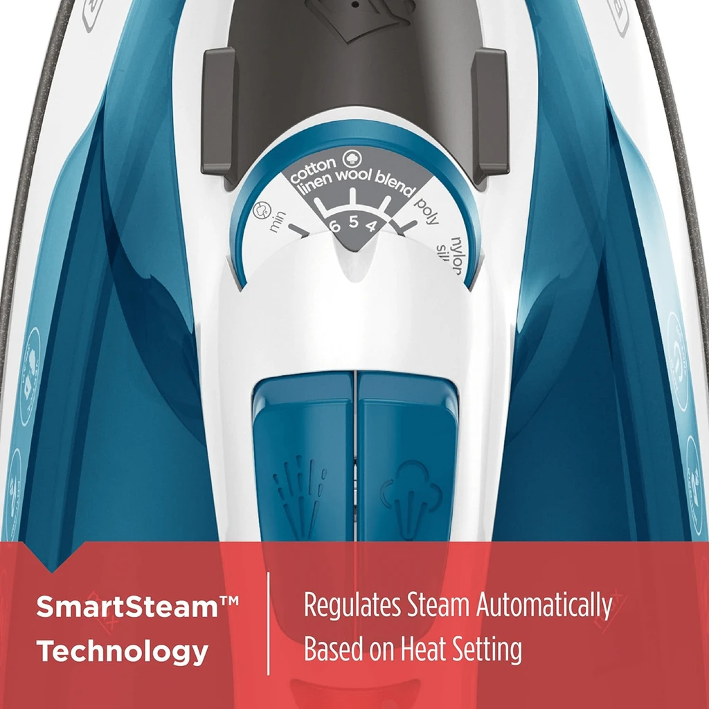 Black & Decker Easy Steam Compact Iron with EvenSteam TrueGlide Non-Stick Soleplate