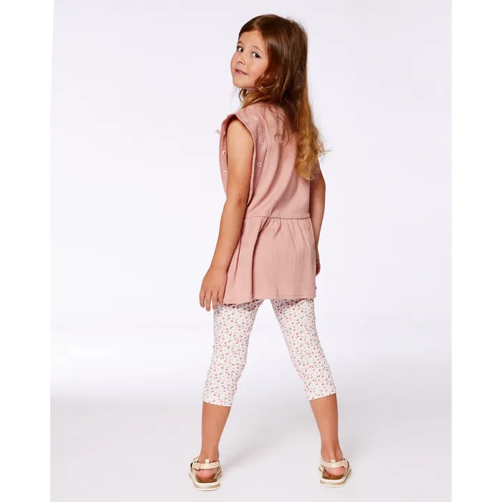 Deux par Deux Printed Capri Legging Small Flowers
