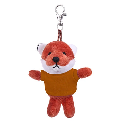 Plushland Soft Plush Fox Keychain With Tee