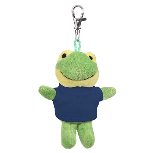 Plushland Soft Plush Frog Keychain With Tee