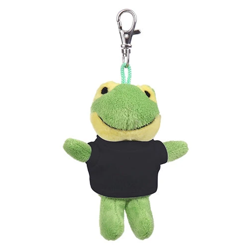 Plushland Soft Plush Frog Keychain With Tee