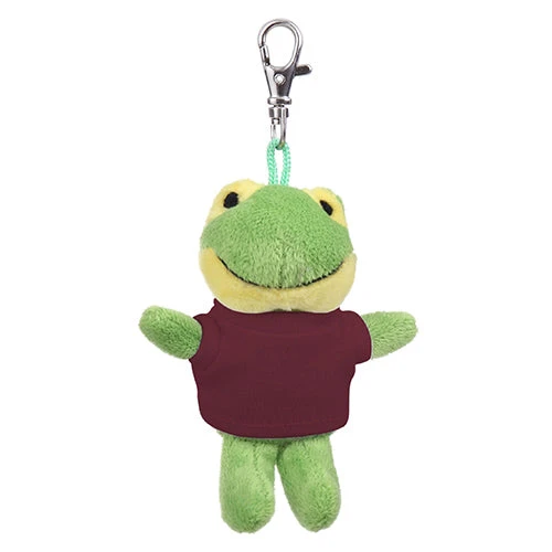 Plushland Soft Plush Frog Keychain With Tee