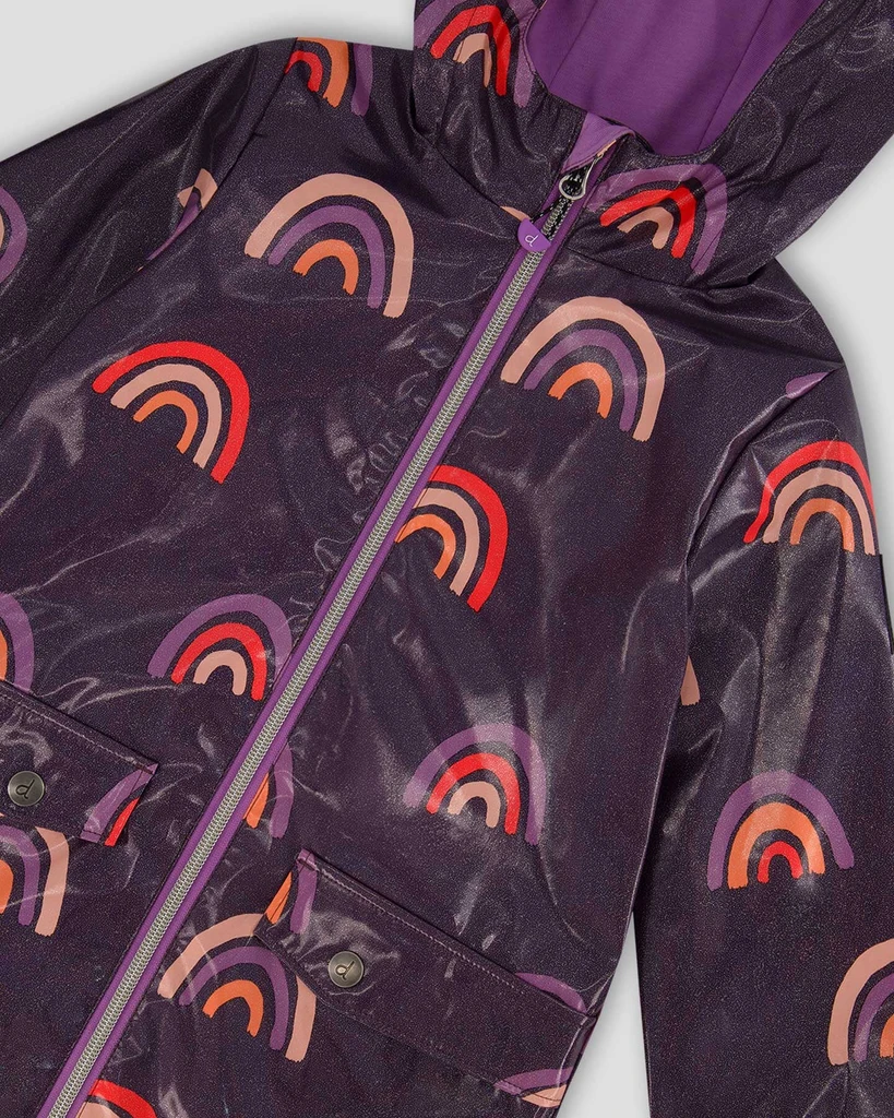Deux par Deux Printed Rain Coat With Hat