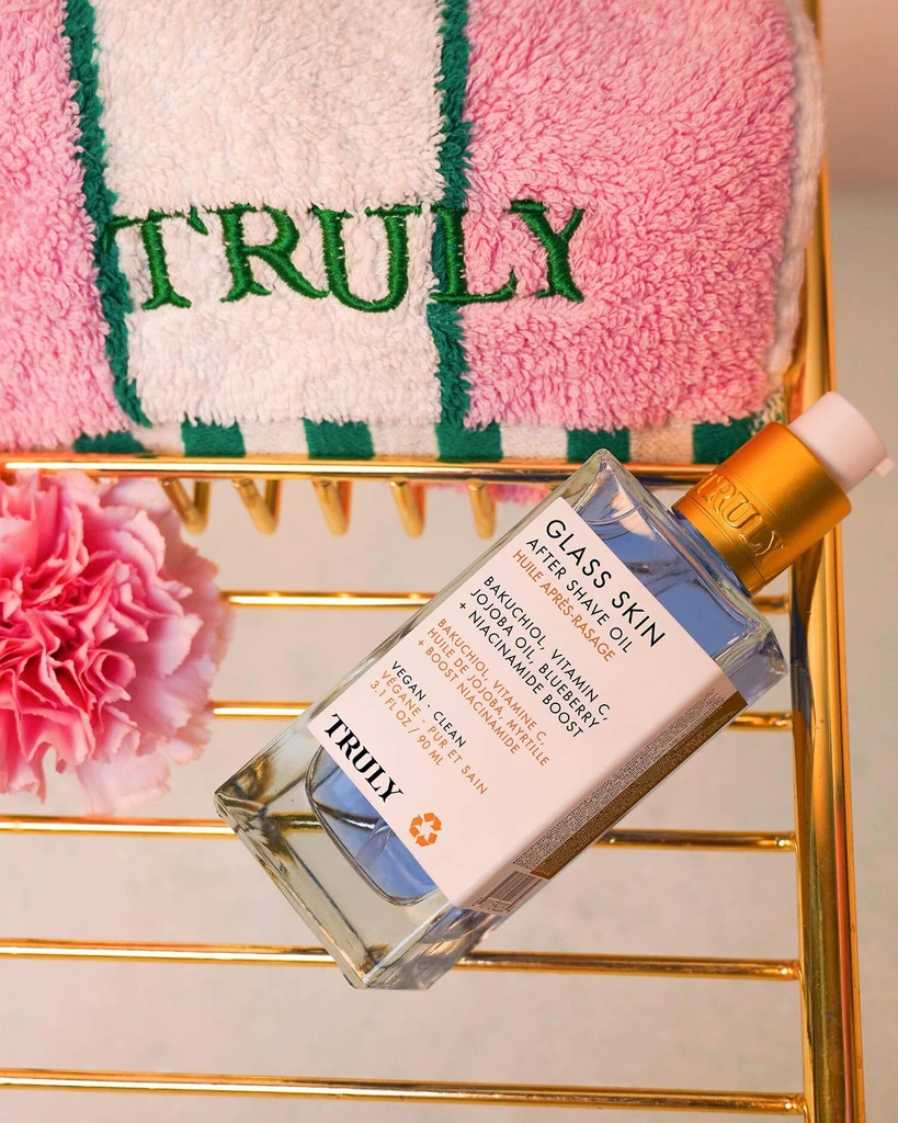 Truly Beauty Glass Skin After Shave Oil - Target Large Pores, Ingrown Hair, & Razor Bumps for Airbrushed Skin