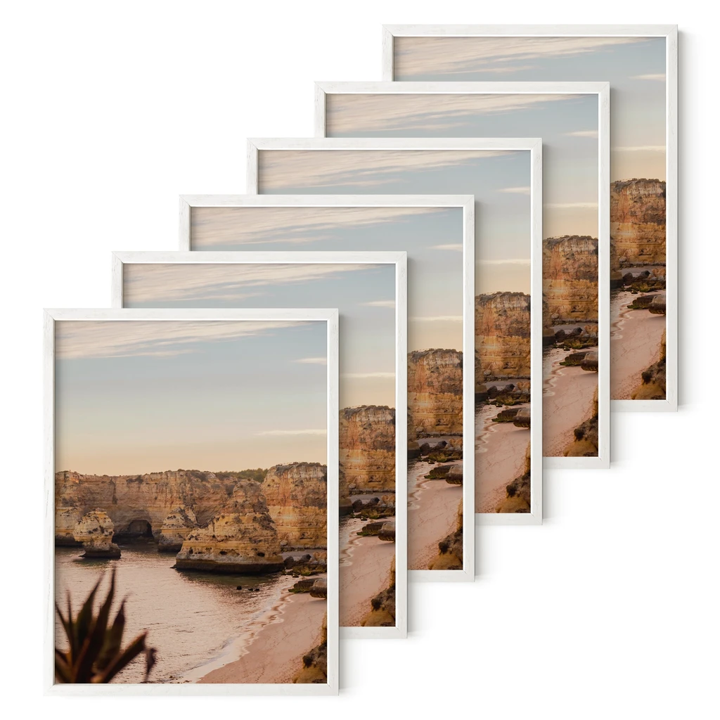 Haus and Hues Set Of 6 Oak Wood Picture Frames With Plexiglass Cover